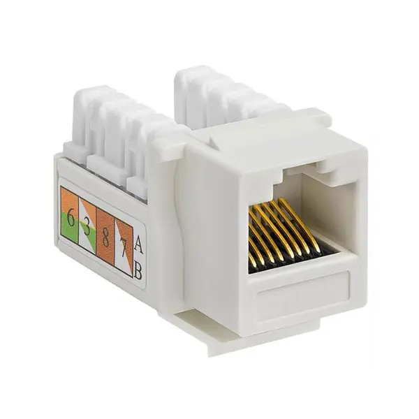 کیستون 90 درجه کی نت مدل K-N1118 کیستون CAT6 شیلدار 90 درجه روکار نقره ای کی نت K-N1118 K-net - 3