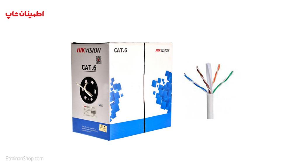 کابل شبکه CAT6 هایک ویژن - Hik Vision utp DS-1LN6-UE-W 305m