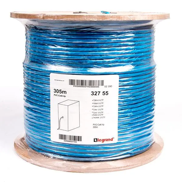 کابل شبکه Cat 6 UTP لگرند تست فلوک به طول 305 متر Cat 6 UTP LEGRAND fluke test