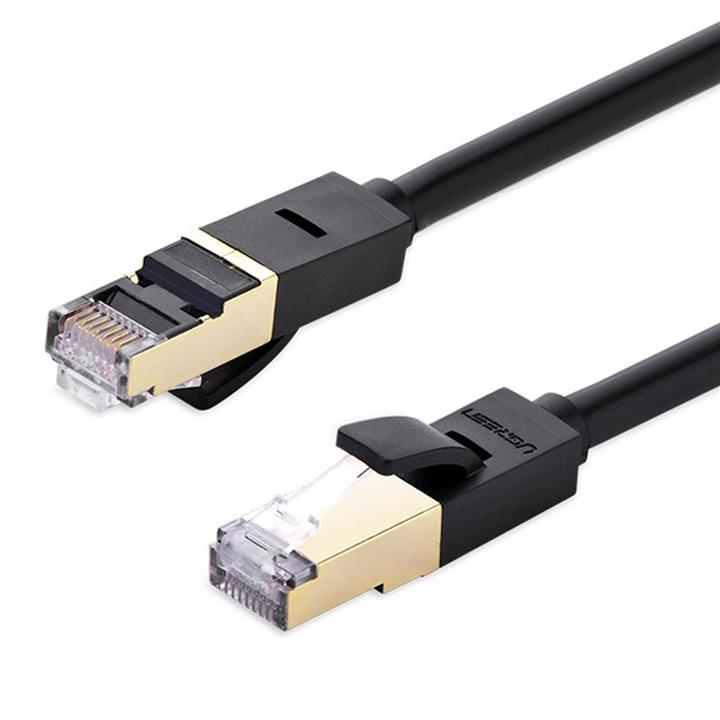 کابل شبکه Cat 7 یوگرین مدل NW107-11268 طول 1 متر ugreen NW107 11268 1m STP Cat7 Patch Cord Cable