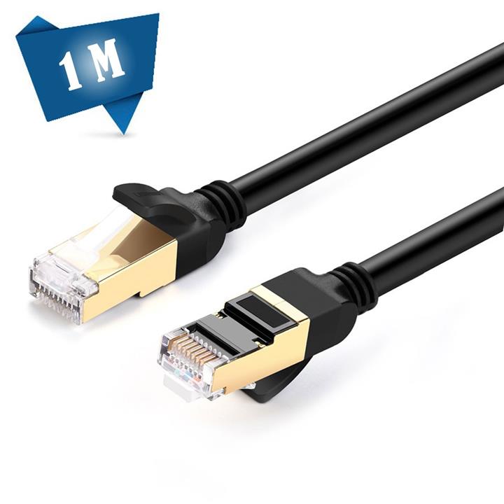 کابل شبکه Cat 7 یوگرین مدل NW107-11268 طول 1 متر ugreen NW107 11268 1m STP Cat7 Patch Cord Cable