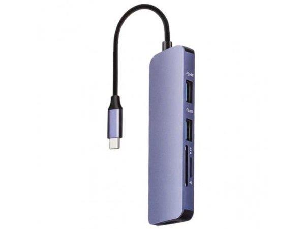 هاب پنج پورت تایپ سی کوتتسی Coteetci USB3.0*3 SD Card reader TF Card reader MB1082