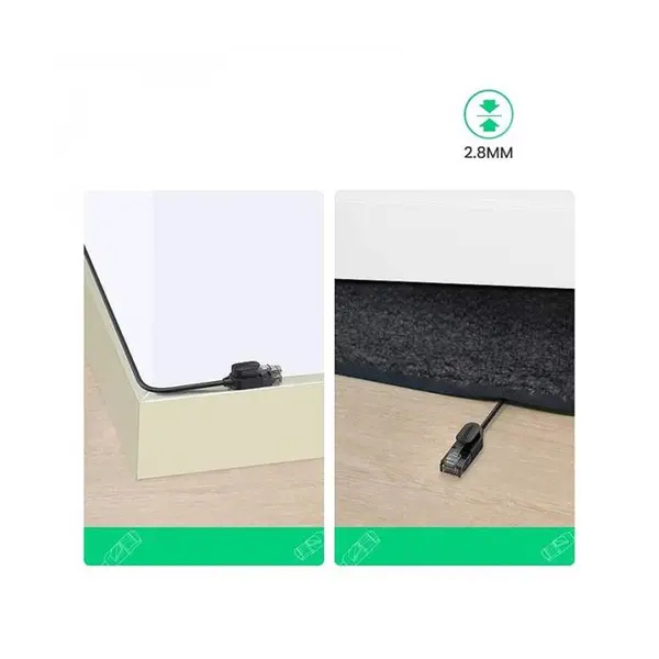پچ کورد UTP Cat6a یوگرین NW122 طول 10 متر Ugreen NW122 UTP Cat6a Patchcord / 70656