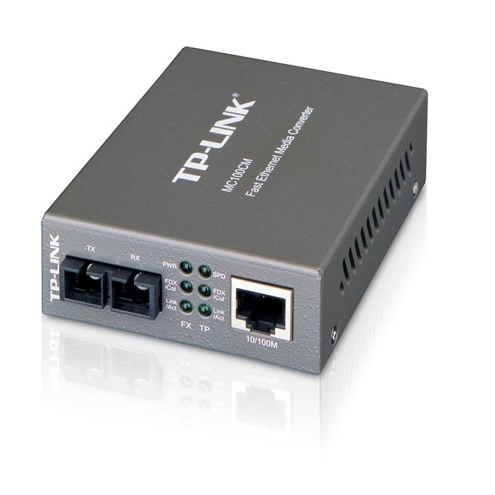 مبدل فیبر گیگابیتی و چند حالته تی پی-لینک MC100CM TP-LINK MC100CM 10/100Mbps Multi-Mode Media Converter