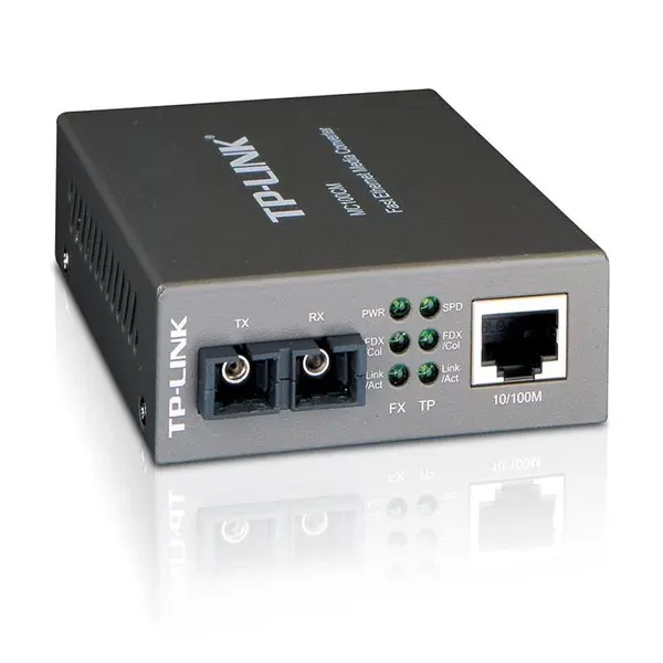 مبدل فیبر گیگابیتی و چند حالته تی پی-لینک MC100CM TP-LINK MC100CM 10/100Mbps Multi-Mode Media Converter