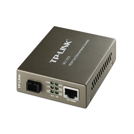 مبدل فیبر تی پی-لینک مدل MC112CS TP-LINK MC112CS 10/100Mbps WDM Media Converter