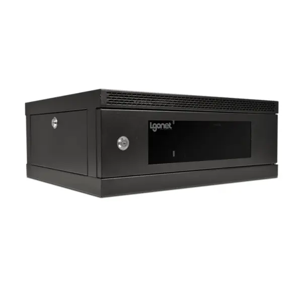 رک 6 یونیت دیواری الگونت عمق 45 سانتیمتر با درب فریم دار شیشه ای Lgonet LRE-06-45 450mm Depth Wallmount Rack - 3