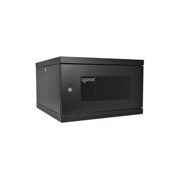 رک 7 یونیت دیواری الگونت عمق 45 سانتیمتر با درب فریم دار شیشه ای Lgonet LRE-07-45F 450mm Depth Wallmount Rack