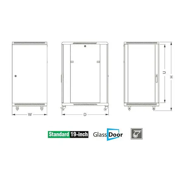رک ایستاده 22 یونیت در عمق های 60 و 80 و 100 سانتی متر اچ پی آسیا