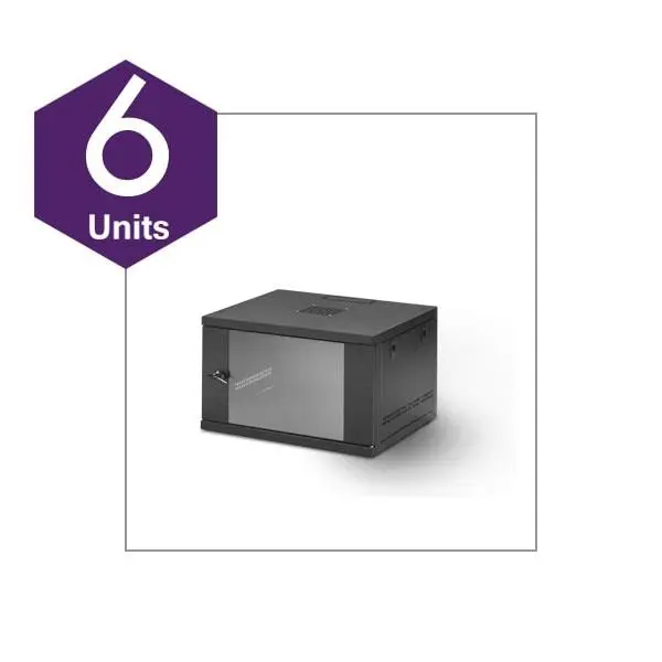 رک 6 یونیت دیواری اچ پی آسیا عمق 45 سانتیمتر HPAsia 6U 450mm Depth Wallmount Rack