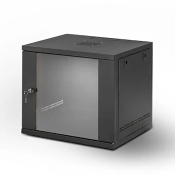 رک 9 یونیت دیواری اچ پی آسیا عمق 45 سانتیمتر با درب فریم دار HPAsia 9U 450mm Depth Wallmount Rack