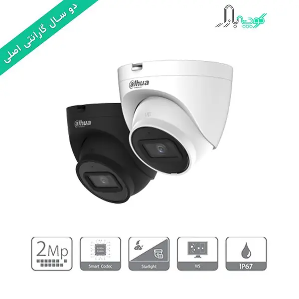 دوربین مداربسته تحت شبکه دام داهوا مدل DH-IPC-HDW2230TP-AS-S2 IPC-HDW2230TP-AS-S2 2MP Dome Camera - 2