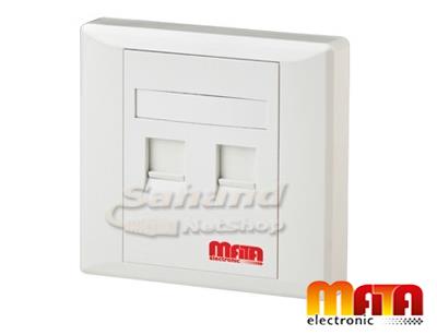 فیس پلیت دو پورت متا الکترونیک Mata Electronic FacePlate 2Port MataElectronic