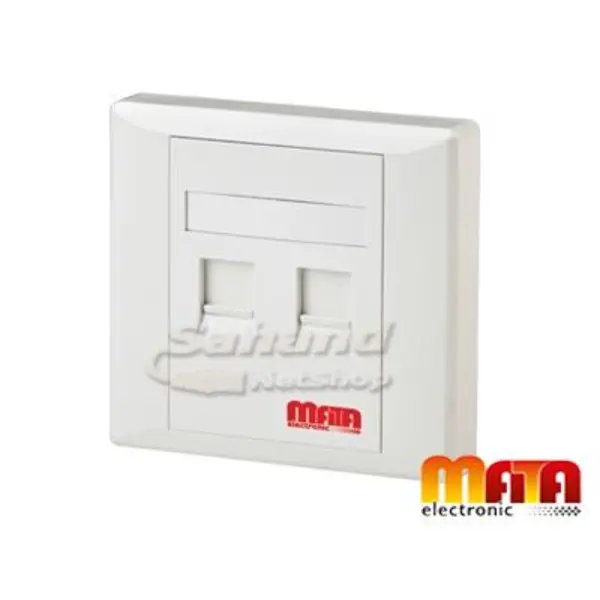 فیس پلیت دو پورت متا الکترونیک Mata Electronic FacePlate 2Port MataElectronic