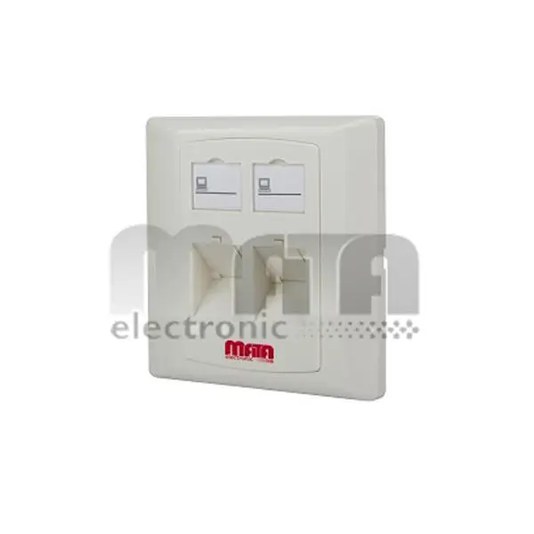 فیس پلیت دو پورت متا الکترونیک Mata Electronic FacePlate 2Port MataElectronic