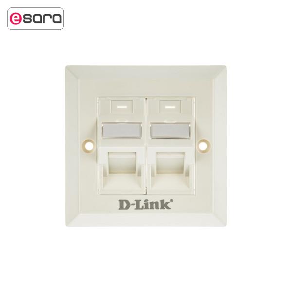 فیس پلیت دو پورت دی-لینک مدل NFP-0WHI22 D-Link NFP-0WHI22 Dual Port Face Plate