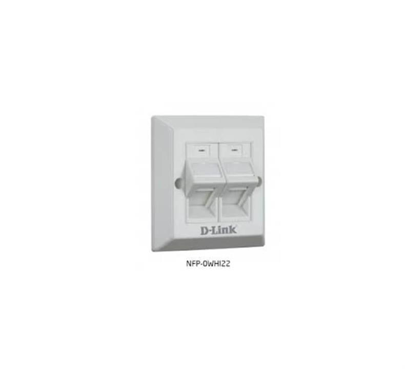 فیس پلیت دو پورت دی-لینک مدل NFP-0WHI22 D-Link NFP-0WHI22 Dual Port Face Plate