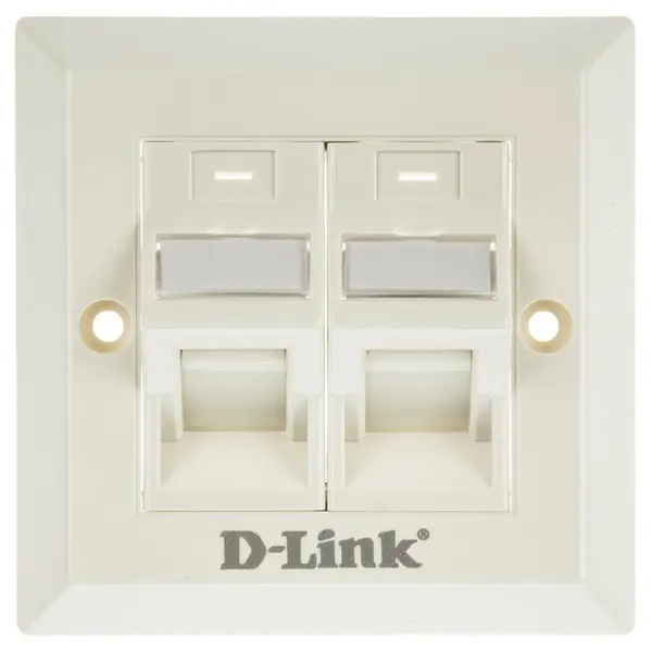 فیس پلیت دو پورت دی-لینک مدل NFP-0WHI22 D-Link NFP-0WHI22 Dual Port Face Plate