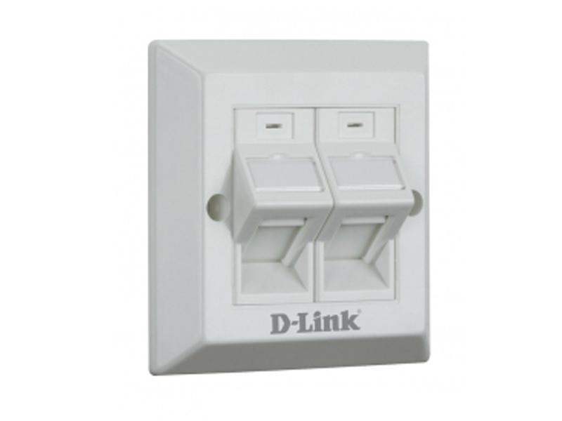 فیس پلیت دو پورت دی-لینک مدل NFP-0WHI22 D-Link NFP-0WHI22 Dual Port Face Plate