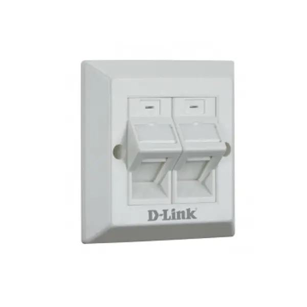 فیس پلیت دو پورت دی-لینک مدل NFP-0WHI22 D-Link NFP-0WHI22 Dual Port Face Plate