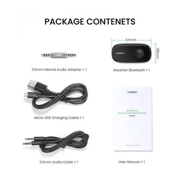 گیرنده صوتی بلوتوث یوگرین CM279 UGREEN CM279 Bluetooth Audio Receiver