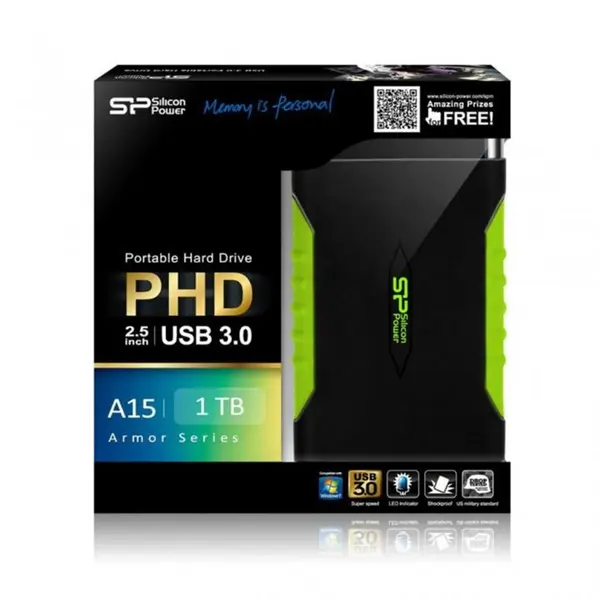 هارد دیسک اکسترنال سیلیکون پاور آرمور ای 15 با ظرفیت 2 ترابایت Silicon Power Armor A15 External Hard Drive 2TB - 4