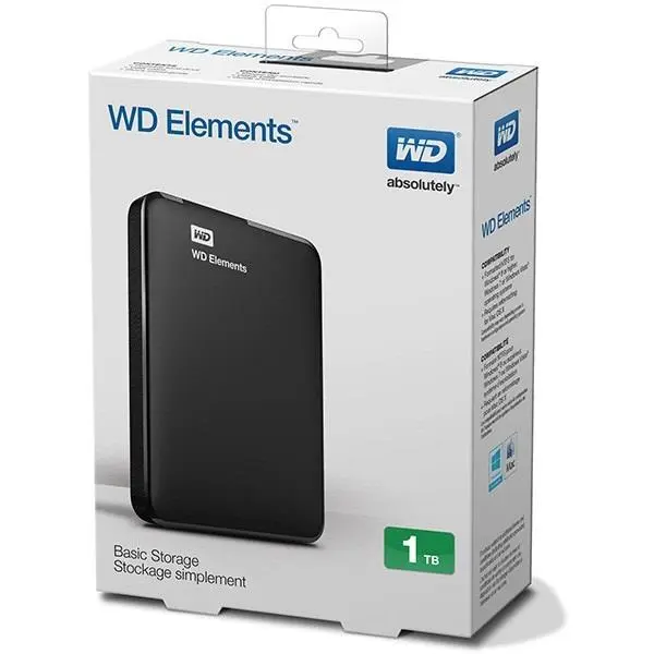 هارد دیسک وسترن دیجیتال مدل المنتز ظرفیت 2 ترابایت Western Digital Elements External Hard Drive - 2TB - 4