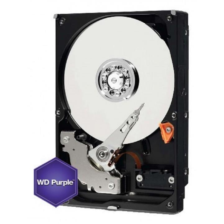 هارددیسک اینترنال وسترن دیجیتال سری بنفش 64 مگابایت کش ظرفیت 4 ترابایت Western Digital 4TB Purple Edition 64MB Cache