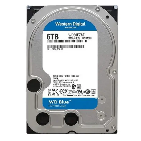 هارددیسک اینترنال وسترن دیجیتال سری آبی ظرفیت 6 ترابایت Western Digital 6TB 256MB Blue WD60EZRZ Internal Hard Drive - 5