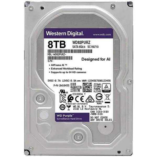 هارد دیسک اینترنال وسترن دیجیتال 8TB بنفش - 4
