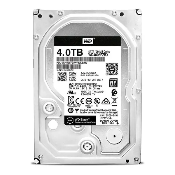 هارددیسک اینترنال وسترن دیجیتال مدل Black WD4005FZBX ظرفیت 4 ترابایت - - 2