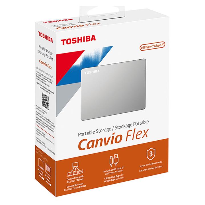 هارد اکسترنال توشیبا فلکس مدل Canvio Flex ظرفیت ۴ ترابایت Toshiba CANVIO Flex External Hard Drive - 4TB