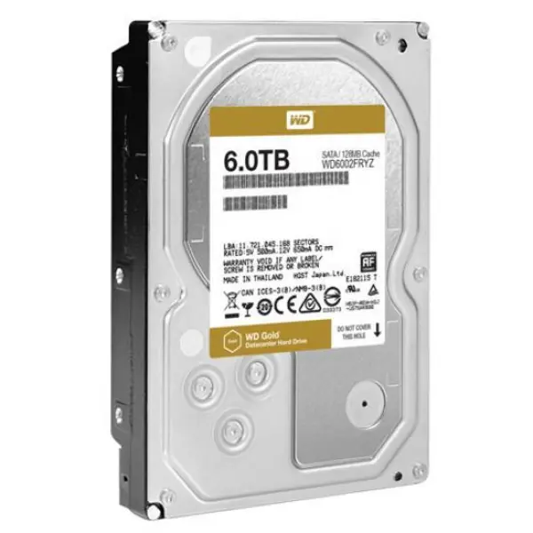 هارددیسک اینترنال وسترن دیجیتال سری Gold Datacenter مدل WD6002FRYZ ظرفیت 6 ترابایت Western Digital Gold Datacenter WD6002FRYZ Internal Hard Drive - 6TB - 4