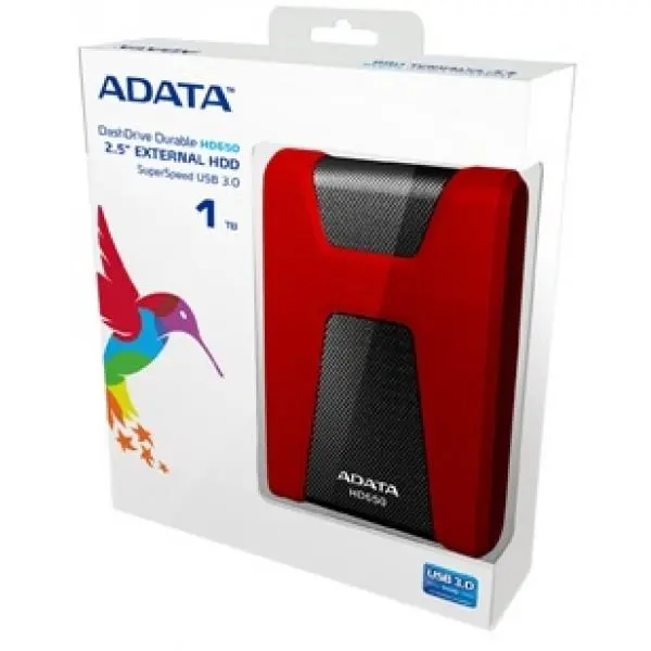 هارد ای دیتا دش درایو دیوربل HD650 ظرفیت 1 ترابایت Adata DashDrive Durable HD650 External HDD - 1TB - 3