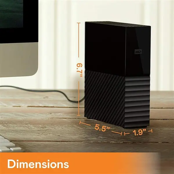 هارد دیسک وسترن دیجیتال مدل MY Book با ظرفیت 12 ترابایت My Book Desktop 12TB External Hard Drive - 3