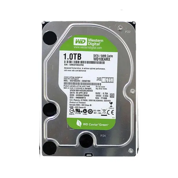 هارد دیسک اینترنالPC وسترن دیجیتال سری سبز ظرفیت 1 Western Digital Green 1TB WD10EARX - 3