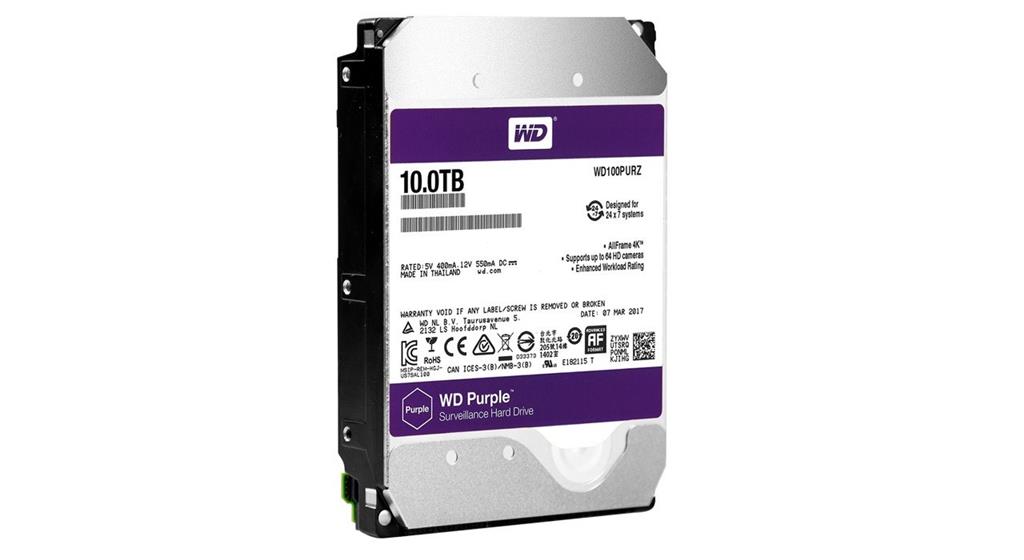 هارددیسک اینترنال وسترن دیجیتال سری Purple مدل WD100PURZ ظرفیت 10 ترابایت Western Digital Purple WD100PURZ Internal Hard Disk - 10 TB