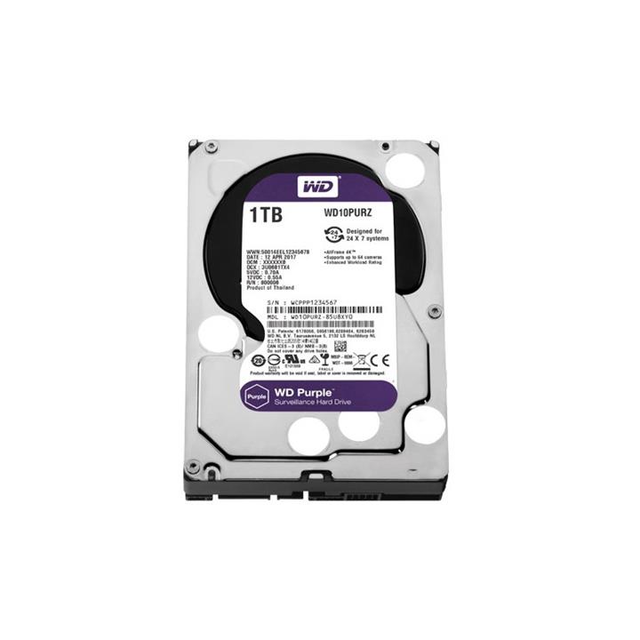 هارددیسک اینترنال وسترن دیجیتال سری Purple مدل WD10PURZ ظرفیت 1 ترابایت Western Digital Purple WD10PURZ Internal Hard Disk - 1TB