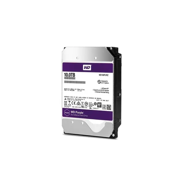 هارددیسک اینترنال وسترن دیجیتال سری Purple مدل WD100PURZ ظرفیت 10 ترابایت Western Digital Purple WD100PURZ Internal Hard Disk - 10 TB - 3