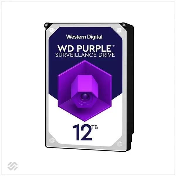 هارد دیسک اینترنال وسترن دیجیتال سری Purple WD121PURX با ظرفیت 12 ترابایت Western Digital WD121PURX Purple 12TB 256MB Cache Internal Hard Drive - 4