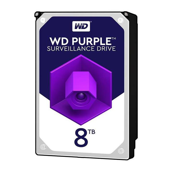 هارددیسک اینترنال وسترن دیجیتال مدل Purple WD82PURZ ظرفیت 8 ترابایت Western Digital Purple WD82PURZ Internal Hard Disk 8TB