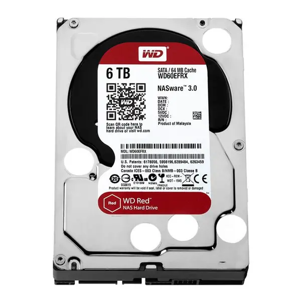 هارد دیسک اینترنال وسترن دیجیتال مدل Red Edition ظرفیت 6 ترابایت 64 مگابایت کش WD60EFRX Western Digital Red Edition 6TB 64MB Cache Internal Hard Drive WD60EFRX - 4