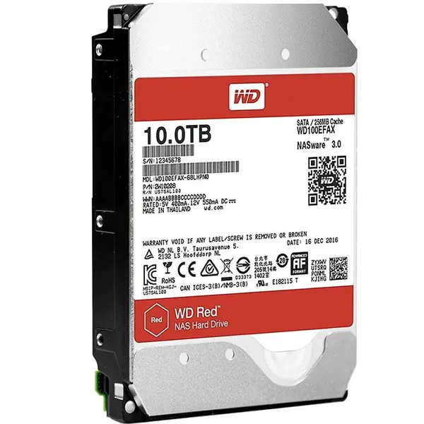 هارددیسک اینترنال وسترن دیجیتال سری Red مدل WD100EFAX ظرفیت 10 ترابایت Western Digital Red WD100EFAX Internal Hard Disk - 10TB - 5