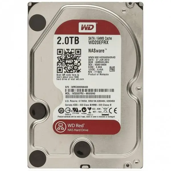 هارددیسک اینترنال وسترن دیجیتال مدل Red WD20EFRX ظرفیت 2 ترابایت WD 64MB RED WD20EFRX 2TB HARD - 3