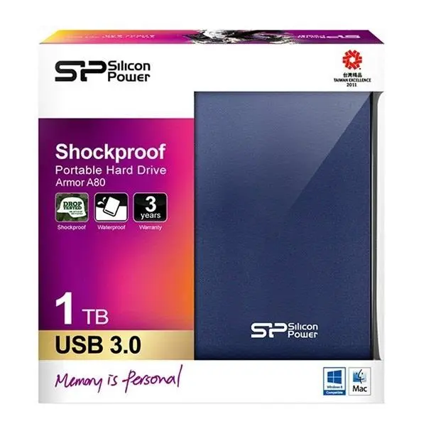 هارددیسک اکسترنال Silicon Power مدل آرمور A80 ظرفیت 2 ترابایت Silicon Power Armor A80 External Hard Drive - 2TB - 3
