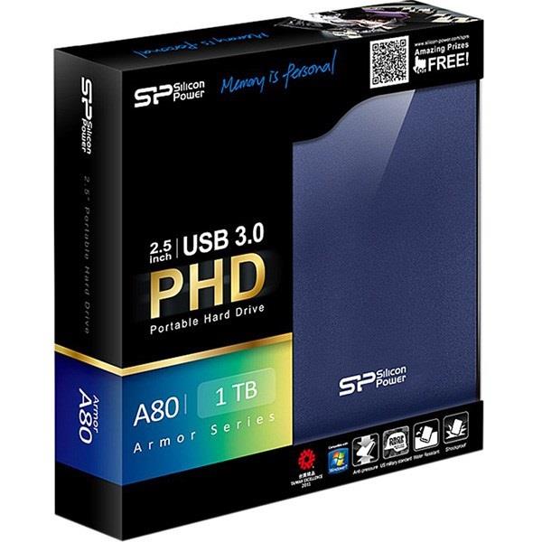 هارددیسک اکسترنال Silicon Power مدل آرمور A80 ظرفیت 2 ترابایت Silicon Power Armor A80 External Hard Drive - 2TB