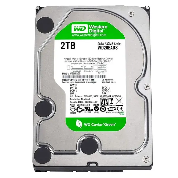 هارددیسک اینترنال وسترن دیجیتال سری سبز مدل WD20EZRX ظرفیت 2 ترابایت Western Digital Green WD20EZRX Internal Hard Drive - 2TB - 2