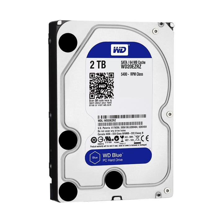 هارددیسک اینترنال وسترن دیجیتال سری آبی مدل WD20EZRZ ظرفیت 2 ترابایت Western Digital Blue WD20EZRZ Internal Hard Drive - 2TB