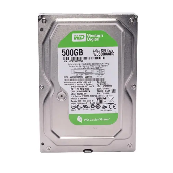 هارددیسک اینترنال وسترن دیجیتال مدل WD5000AADS ظرفیت 500 گیگابایت - - 5