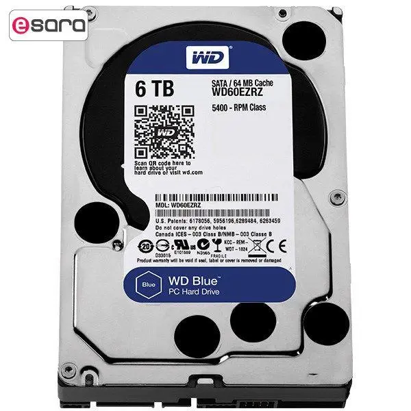 هارددیسک اینترنال وسترن دیجیتال سری آبی مدل WD5000AZRZ ظرفیت 500 گیگابایت Western Digital Blue WD5000AZRZ Internal Hard Drive - 500GB - 4